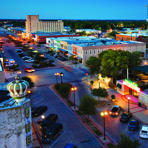 City of Bryan at night