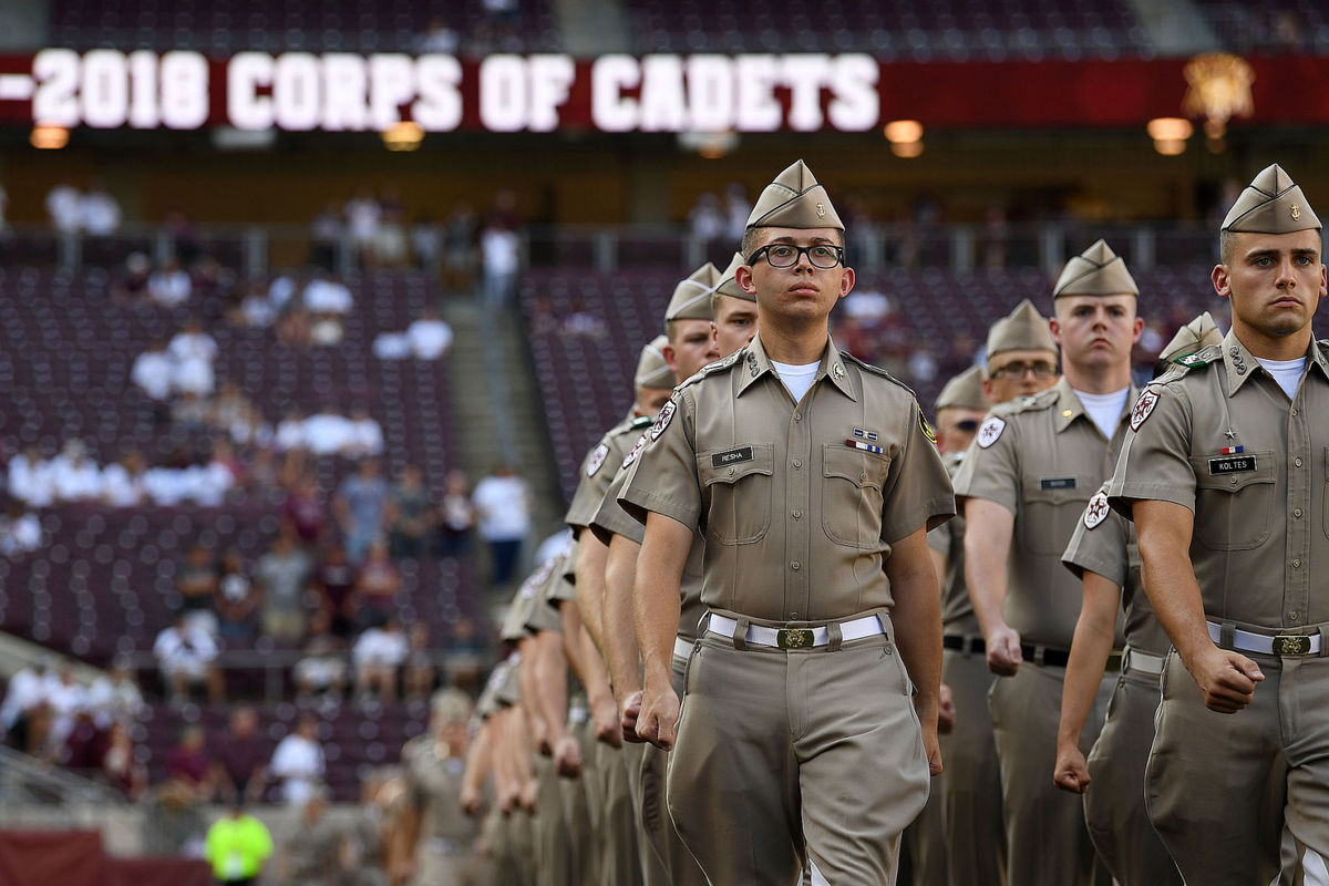 Corps of Cadets march in