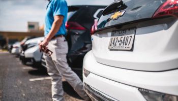 a photo of a car's license plate